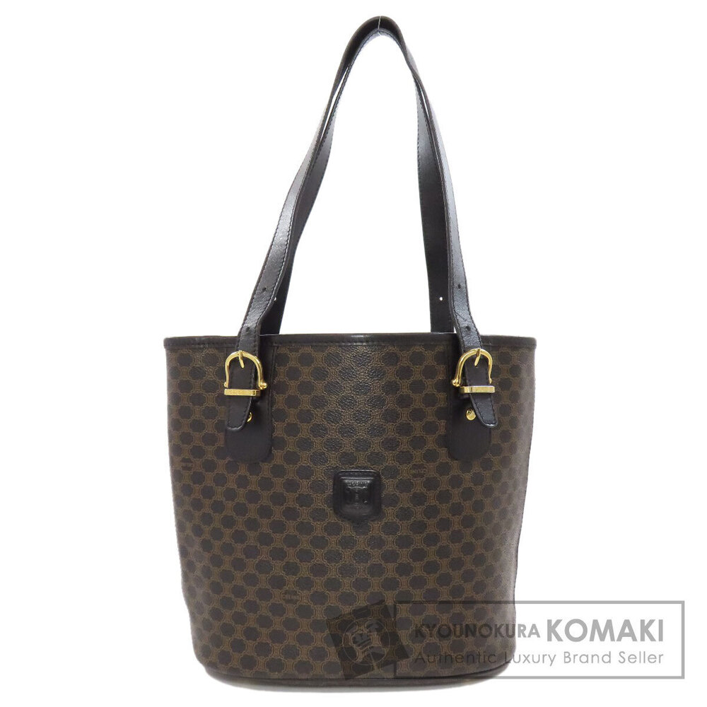 Celine Macadam Leather Brown Tote Bag